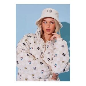 Forever 21 Hello Kitty Friends Sanrio Characters Puffer‎ Coat Sz Medium - NWOT